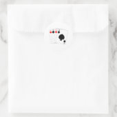 Vier-Aces-Design Runder Aufkleber (Tasche)