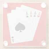 Vier-Aces-Glass-Untersetzer Glasuntersetzer (Rückseite)