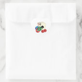 Vier Aces Herz-Aufkleber (Tasche)