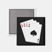 Vier-Aces-Magnet Magnet (Vorderseite/Rückseite)