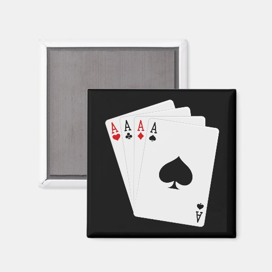 Vier-Aces-Magnet Magnet (Vorderseite/Rückseite)
