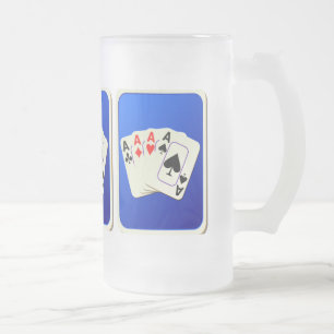 Vier Aces Mattierte Tasse