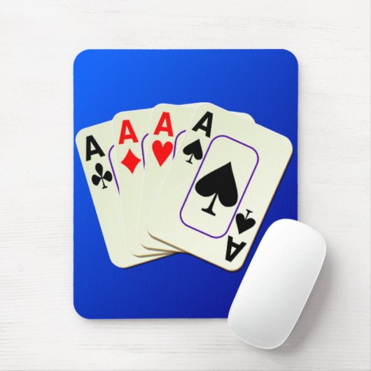 Vier Aces Mouse Pad Mousepad (Mit Mouse)