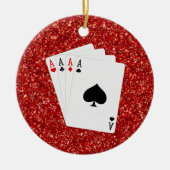 Vier-Aces-Ornament Keramik Ornament (Vorne)