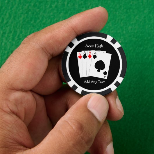 Vier Aces Pokerchips (Hand)
