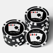 Vier Aces Pokerchips (Stapel)
