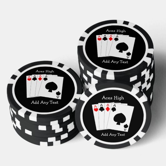 Vier Aces Pokerchips (Stapel)