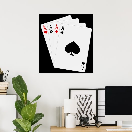 Vier-Aces-Poster Poster (Heimbüro)