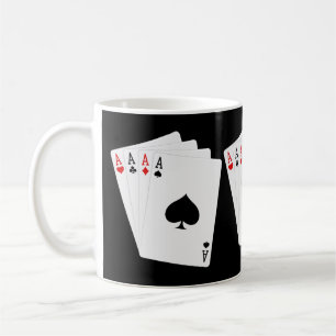 Vier-Aces-Tasse Kaffeetasse