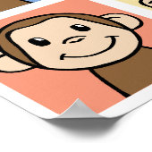 Vier Affen Poster (Ecke)