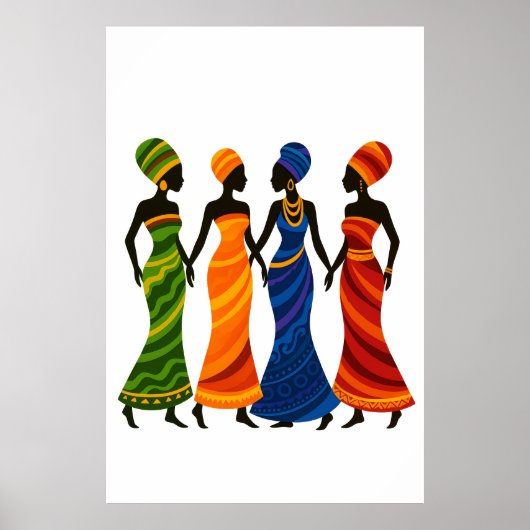 Vier afrikanische Frauen Poster (Vorne)