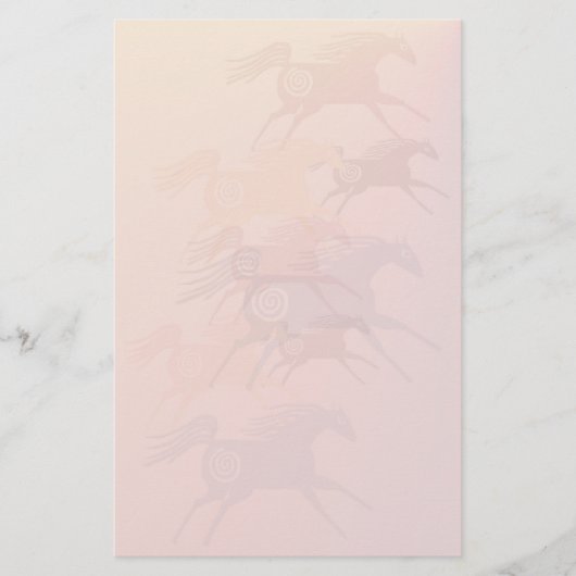 Vier alte Pferde stationär Briefpapier (Vorderseite)