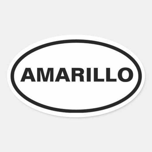 VIER Amarillo, Texas Ovaler Aufkleber (Vorderseite)