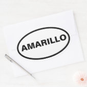 VIER Amarillo, Texas Ovaler Aufkleber (Umschlag)