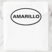 VIER Amarillo, Texas Ovaler Aufkleber (Tasche)