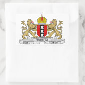 VIER Amsterdamer Wappen Rechteckiger Aufkleber (Tasche)