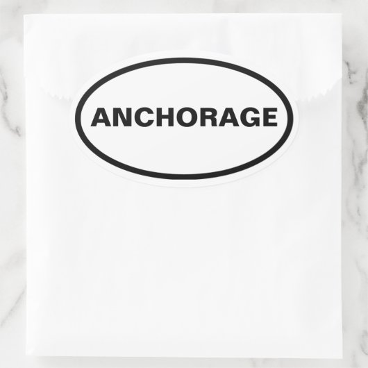 VIER Ankerplatz Ovaler Aufkleber (Tasche)