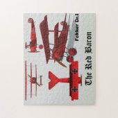 Vier Ansichten des Fokker "roter Baron " Puzzle (Vertikal)