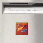 Vier antike Pferde_Magnet Magnet (In Situ (Geschirrspüler))