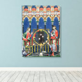 Vier arabische Backgammon-Spieler Leinwanddruck (Insitu (Holzboden))