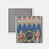 Vier arabische Backgammon-Spieler Magnet (Vorderseite/Rückseite)