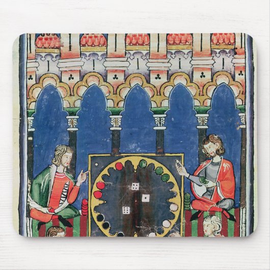 Vier arabische Backgammon-Spieler Mousepad (Vorne)