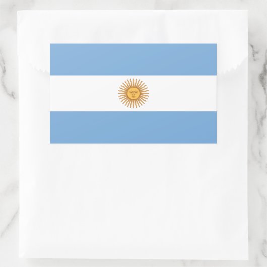 VIER argentinische Flagge Rechteckiger Aufkleber (Tasche)
