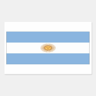 VIER argentinische Flagge Rechteckiger Aufkleber