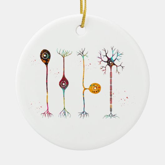 Vier Arten von Neuronen Keramik Ornament (Vorne)