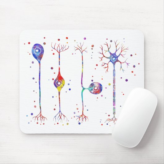 Vier Arten von Neuronen Mousepad (Mit Mouse)
