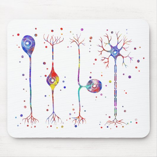 Vier Arten von Neuronen Mousepad (Vorne)