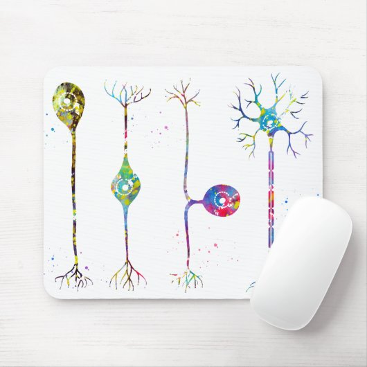 Vier Arten von Neuronen Mousepad (Mit Mouse)