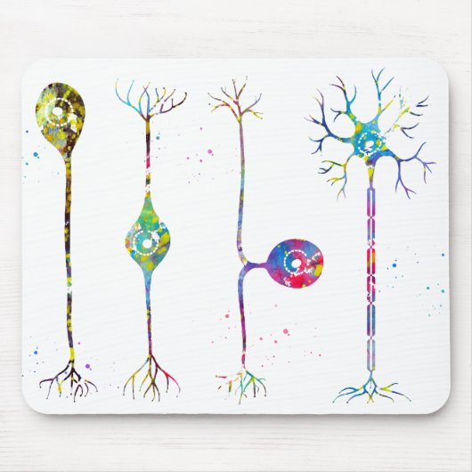 Vier Arten von Neuronen Mousepad (Vorne)