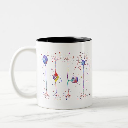 Vier Arten von Neuronen Zweifarbige Tasse (Links)