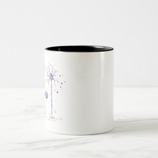 Vier Arten von Neuronen Zweifarbige Tasse (Mittel)