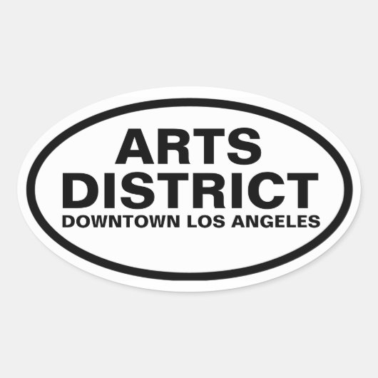 VIER "Arts District" Ovaler Aufkleber (Vorderseite)