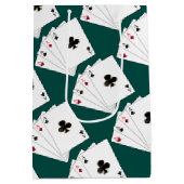 Vier As-Spielkarte-Geschenk-Tasche Mittlere Geschenktüte (Rückseite)