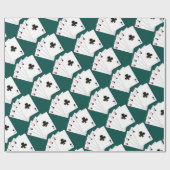 Vier As-Spielkarte-Packpapier Geschenkpapier (Flach)