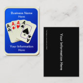 Vier As-Visitenkarten Visitenkarte (Vorne/Hinten)