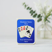 Vier As-Visitenkarten Visitenkarte (Stehend Vorderseite)