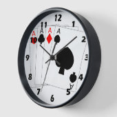 Vier Asse Kartendesign Uhr (Winkel)