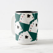 Vier Asse Kartenspielen Tasse (Vorderseite Links)