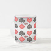 Vier Asse Kartenspielen Tasse Silver Hintergrund (Vorderseite Links)