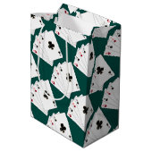 Vier Asse Spielkarten Mittlere Geschenktüte (Rückseite Schrägansicht)