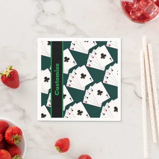 Vier Asse Spielkarten Napkins Serviette (Beispiel)