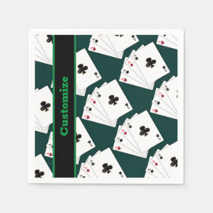 Vier Asse Spielkarten Napkins Serviette