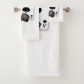 Vier Asse und Würfel Badhandtuch Set (Insitu)