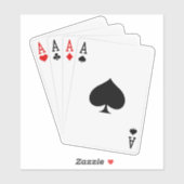 Vier Asse Vinyl Sticker (Blatt)