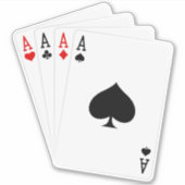 Vier Asse Vinyl Sticker (Vorderseite)