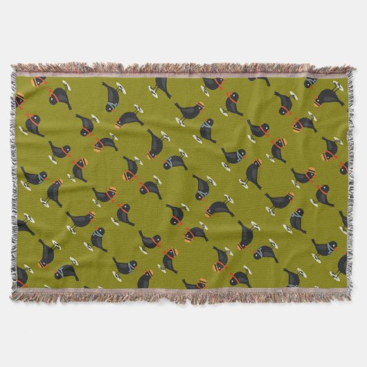 Vier Aufrufe von Vögeln Retro Mitte des Jahrhunder Decke (Vorderseite)